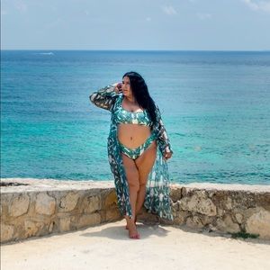 Prettylittlething Palm Cover Up Kimono - 18